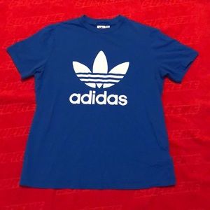 Blue adidas original logo t shirt